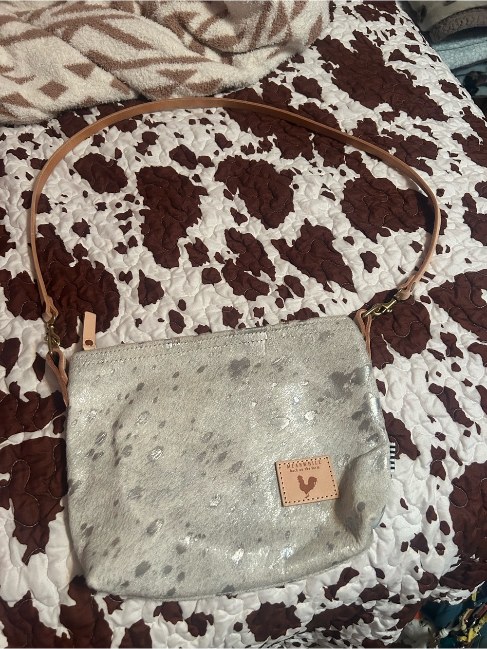 Meanwhile back on the farm cross body hair on hide small batch